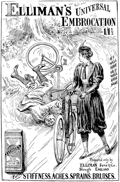 histoire des pin-up ellimans embrocation