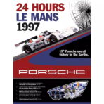 affiche 24h du mans porsche vintage
