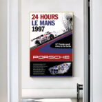 affiche 24h du mans porsche vintage
