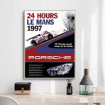 affiche 24h du mans porsche vintage