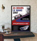 affiche 24h du mans porsche vintage
