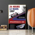 affiche 24h du mans porsche vintage