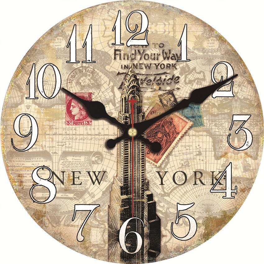 HTB1QZ8Rd4iH3KVjSZPfq6xBiVXae_5e9f9628-18be-41b4-9480-4aac63018f10 Horloge Vintage <br> New-York City – Image 1