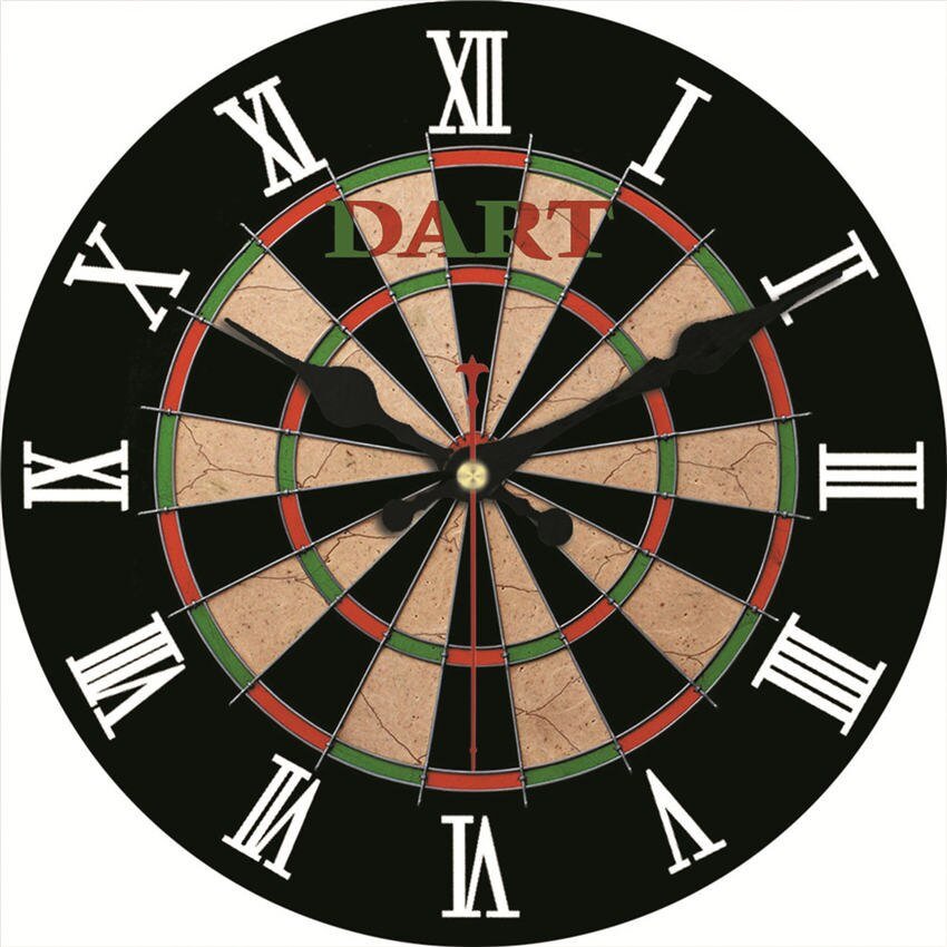 HTB1qYvibROD3KVjSZFFq6An9pXaM_f0e2d34a-ea72-4474-9c06-a55add11bc3d Horloge Vintage <br> Cible Fléchettes – Image 1
