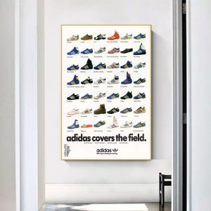 affiche adidas vintage basket
