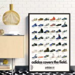 affiche adidas vintage basket