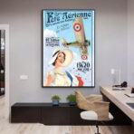 affiche aerienne vintage