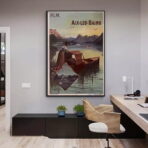 affiche aix les bains vintage