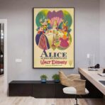 affiche alice au pays des merveilles vintage