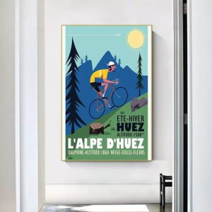 affiche alpe d'huez design vintage