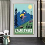 affiche alpe d'huez design vintage