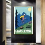 affiche alpe d'huez design vintage