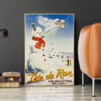affiche alpes jura ski vintage