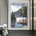 affiche ancienne aix les bains