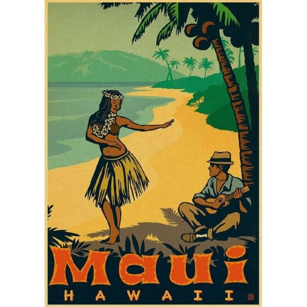 affiche-ancienne-hawaii affiche ancienne hawaii