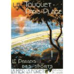 affiche ancienne le touquet paris plage