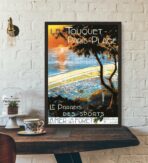 affiche ancienne le touquet paris plage