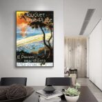 affiche ancienne le touquet paris plage