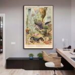 affiche animaux marins ocean vintage