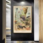 affiche animaux marins ocean vintage