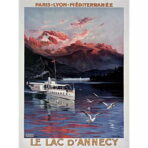 Affiche Vintage <br> Lac d'Annecy