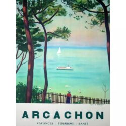 affiche arcachon vintage