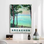 affiche arcachon vintage