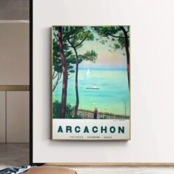 affiche arcachon vintage