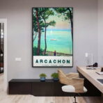 affiche arcachon vintage