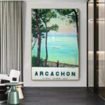 affiche arcachon vintage