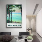 affiche arcachon vintage