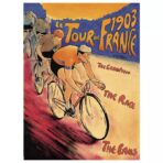 affiche arrivee du tour de france vintage
