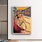 affiche arrivee du tour de france vintage