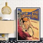 affiche arrivee du tour de france vintage