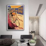 affiche arrivee du tour de france vintage