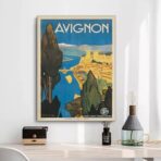 affiche avignon vintage