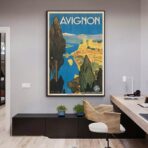affiche avignon vintage