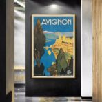 affiche avignon vintage