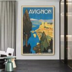 affiche avignon vintage