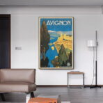 affiche avignon vintage