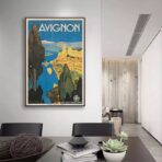 affiche avignon vintage