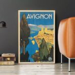 affiche avignon vintage
