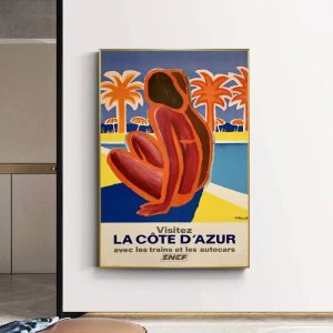 affiche azur vintage