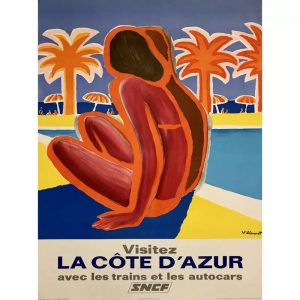 affiche azur vintage