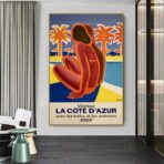 affiche azur vintage