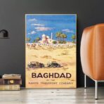 affiche bagdad haifa vintage