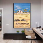 affiche bagdad haifa vintage