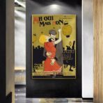affiche bal dansant vintage