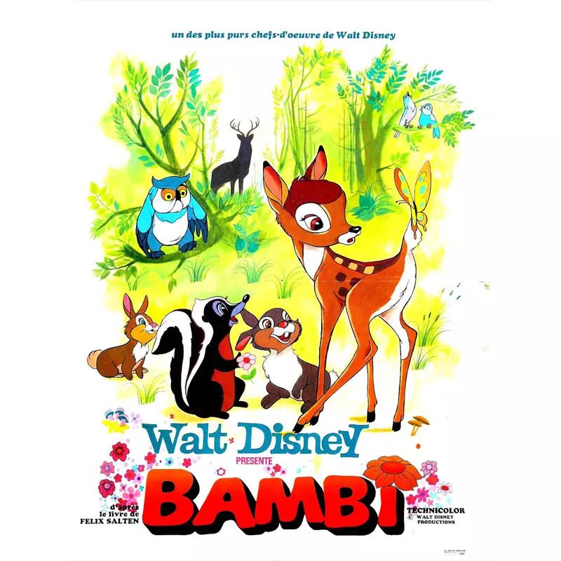 affiche-bambi-vintage_1 affiche bambi vintage
