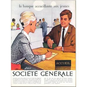 affiche banque vintage